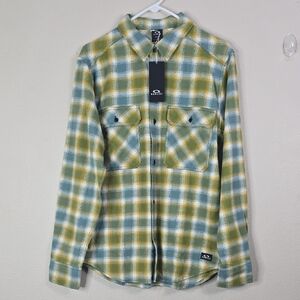 Oakley 90's Regular Fit Plait Mens Buttom Down Shirt Size small NwT.